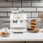 Manual Espresso Coffee Machine with Grinder – Retro-Style image 1