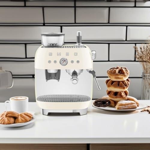 Manual Espresso Coffee Machine with Grinder – Retro-Style image 1