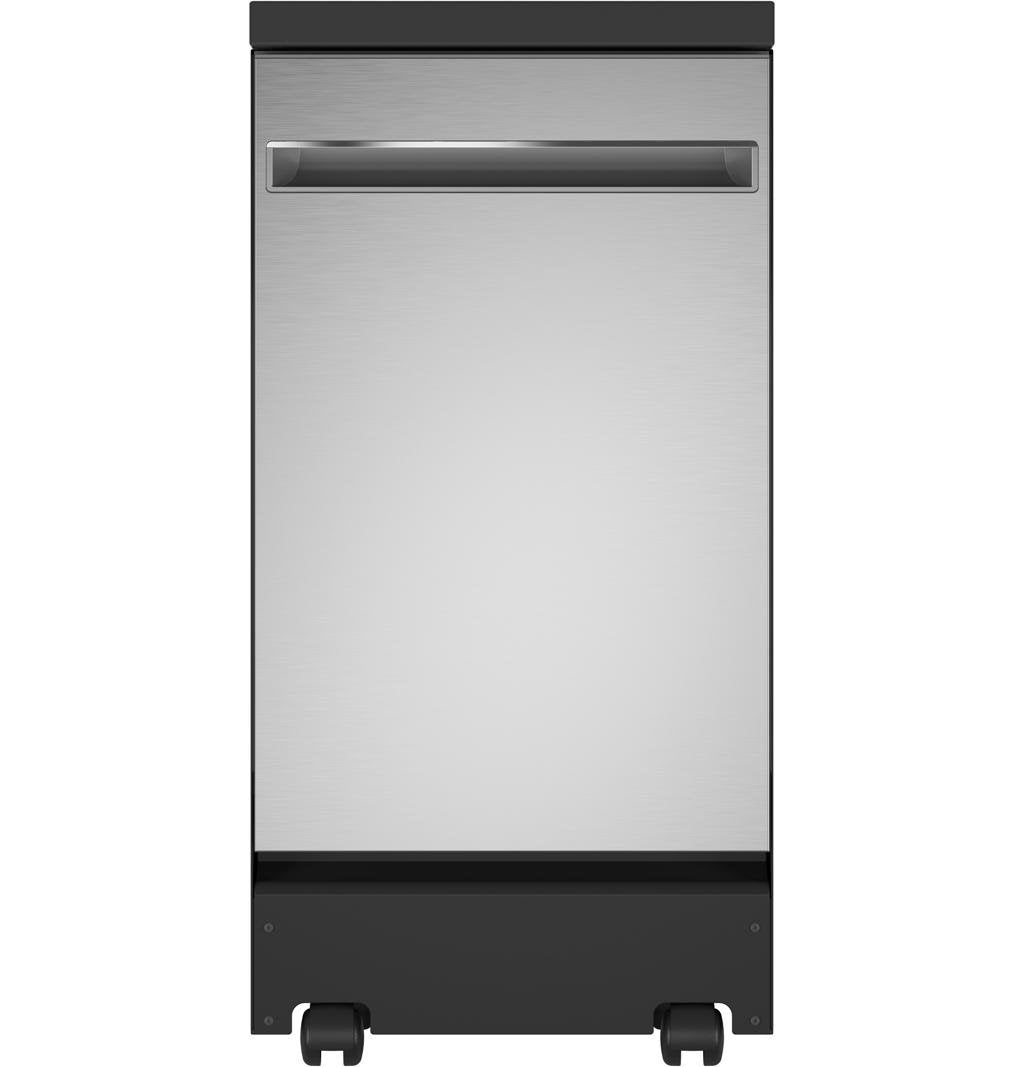 GE 18" Stainless Steel Portable Dishwasher with Sanitize Cycle image 0