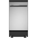 GE 18" Stainless Steel Portable Dishwasher with Sanitize Cycle image 0