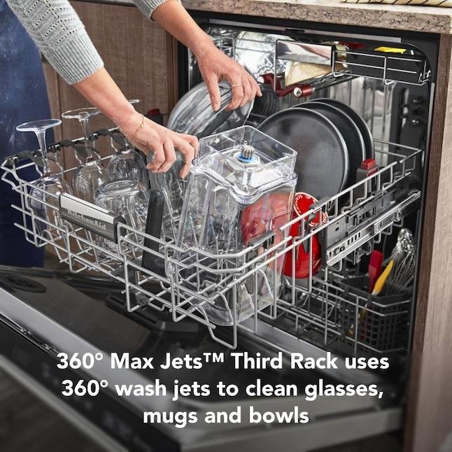 KitchenAid 24" 360 Max Jets Third Rack Top Control Built-In Dishwasher with Advanced ProDry System and Ultra-bright LED Lighting image 2