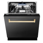 ZLINE Autograph Edition 24" Stainless Steel Handle Rack Top Touch Control Dishwasher image 0