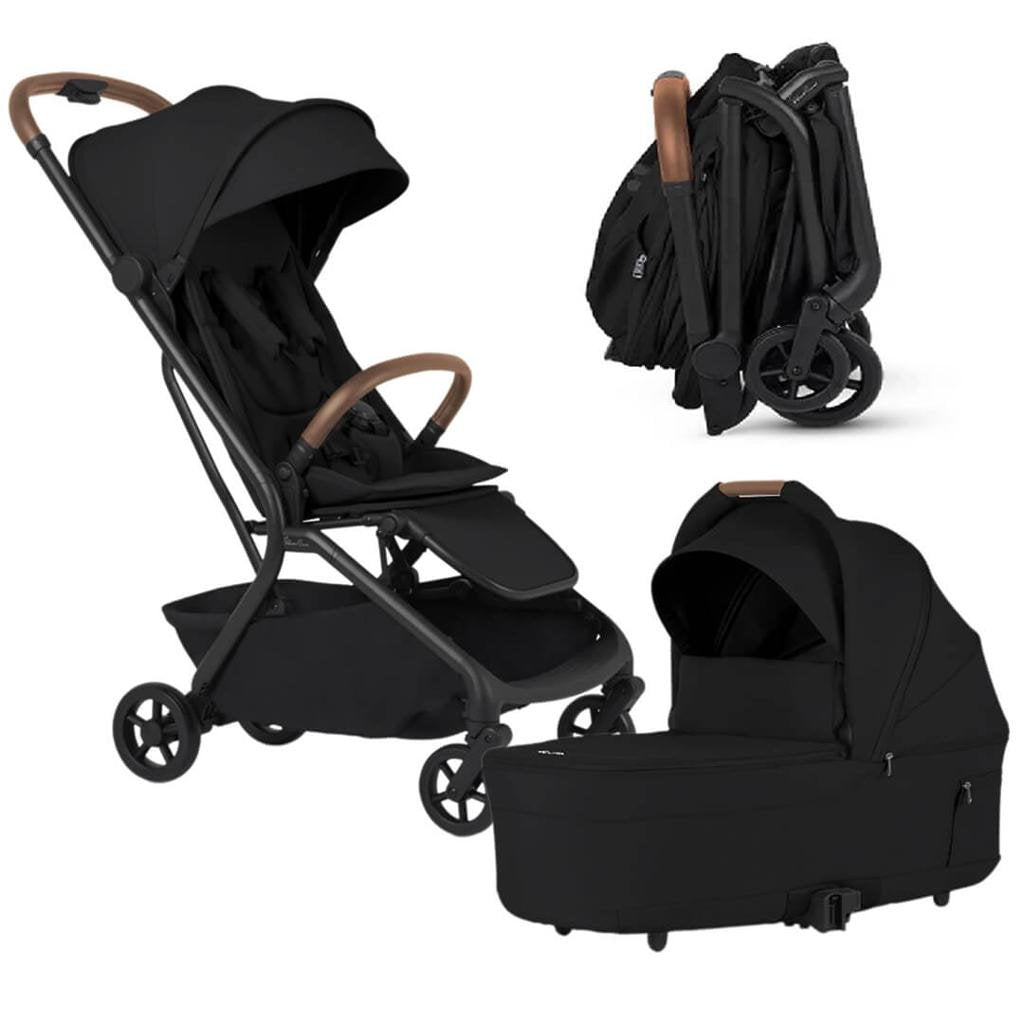 Silver Cross Nia Compact Stroller + Folding Bassinet Bundle image 1
