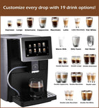 Cafe Bueno Super Automatic Espresso Machine 19 Coffee Recipes image 2