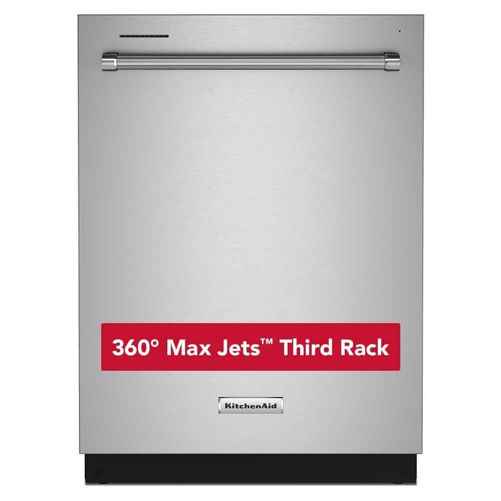 KitchenAid 24" 360 Max Jets Third Rack Top Control Built-In Dishwasher with Advanced ProDry System and Ultra-bright LED Lighting image 0