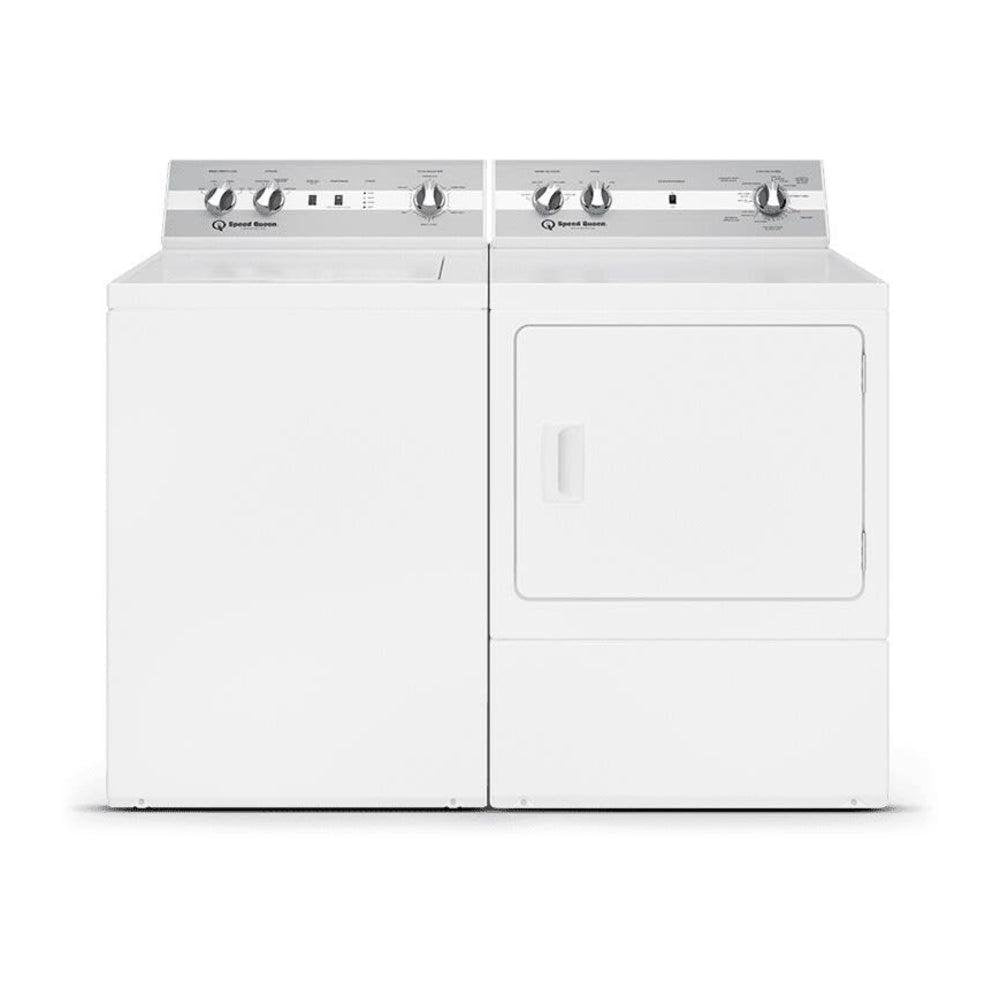 Speed Queen Side-by-Side Top Load Washer and Electric Dryer Set in White spwadrew4000 image 0