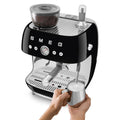Manual Espresso Coffee Machine with Grinder – Retro-Style image 0