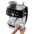 Manual Espresso Coffee Machine with Grinder – Retro-Style image 0