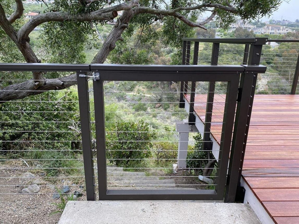 Cable Bullet, Signature Classic Gate, Flat 36" Height Width Stainless And Aluminum image 2