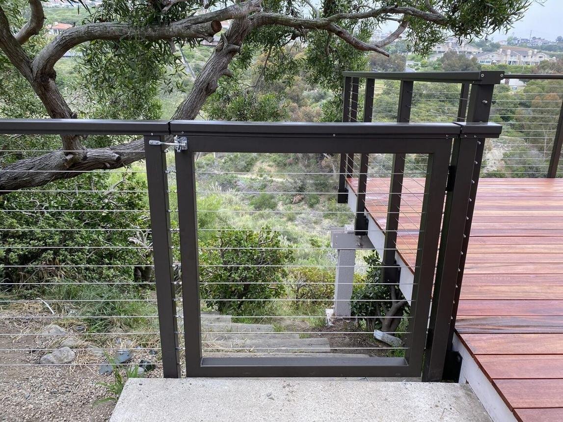 Cable Bullet, Signature Classic Gate, Flat 36" Height Width Stainless And Aluminum image 2