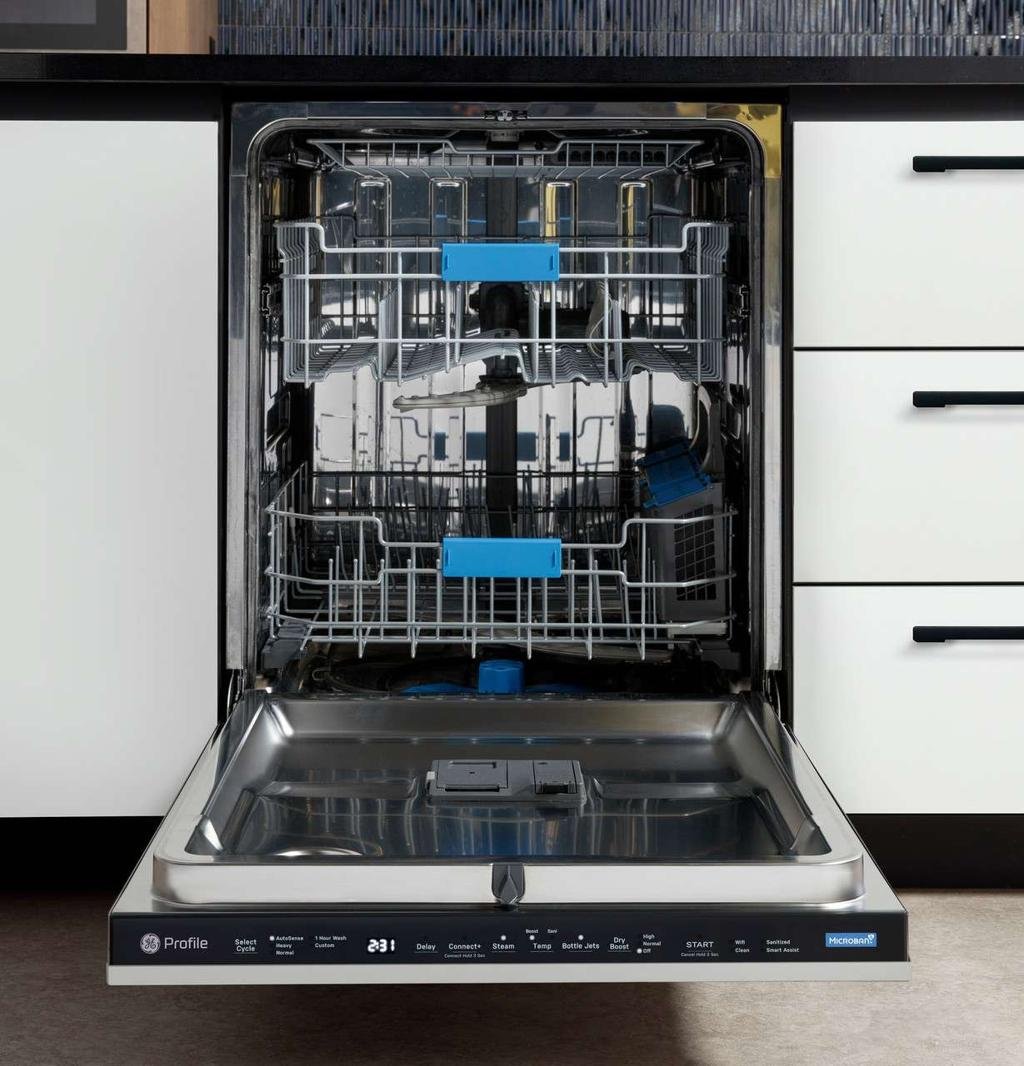 GE Profile Panel-Ready Top Control Stainless Interior Dishwasher with Microban Antimicrobial Technology pdt715siyii image 2