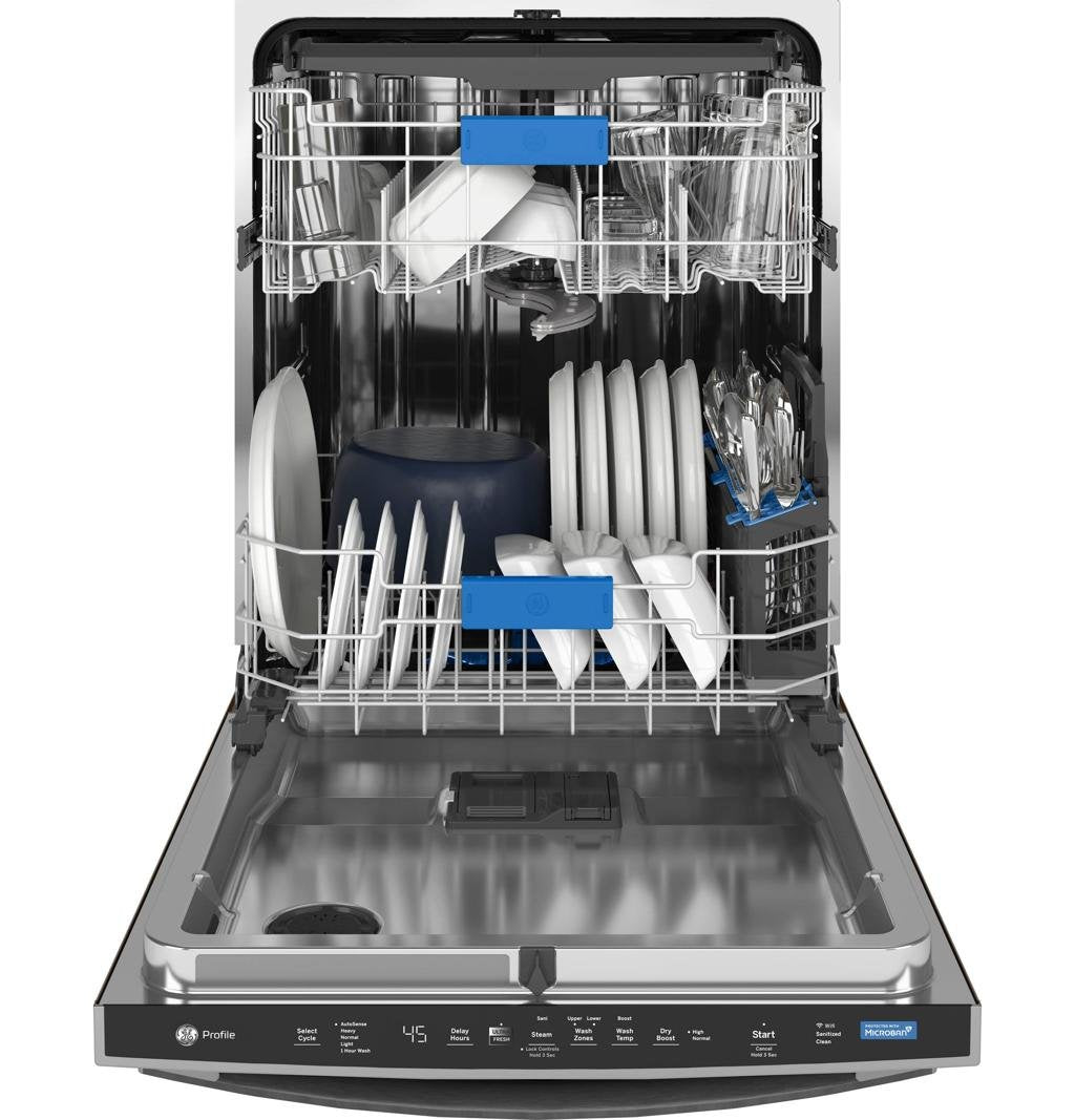 GE Profile Panel-Ready Top Control Stainless Interior Dishwasher with Microban Antimicrobial Technology pdt715siyii image 1