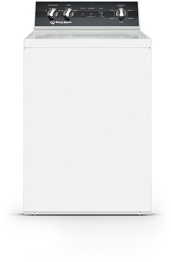 Speed Queen Side-by-Side Top Load Washer and Electric Dryer Set in White spwadrew4000 image 1
