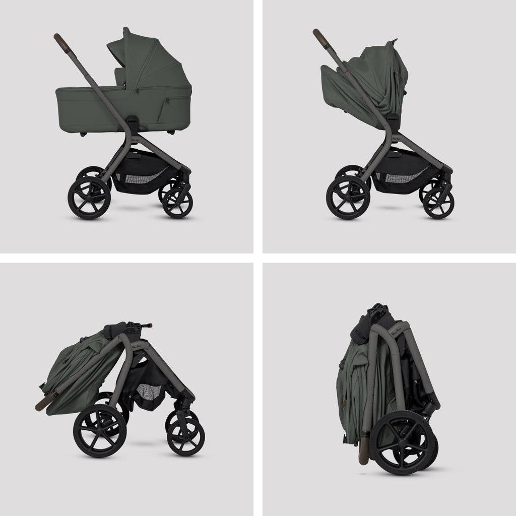 Silver Cross Breez Compact Stroller + Folding Bassinet Bundle image 1