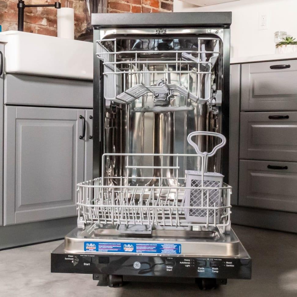 GE 18" Stainless Steel Portable Dishwasher with Sanitize Cycle image 2