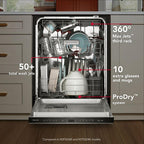 KitchenAid 24" 360 Max Jets Third Rack Top Control Built-In Dishwasher with Advanced ProDry System and Ultra-bright LED Lighting image 1