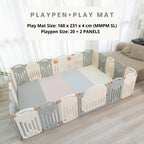Playpen for Toddler and Babies Pure Era Playpen with 1.6in Thick Mat image 0