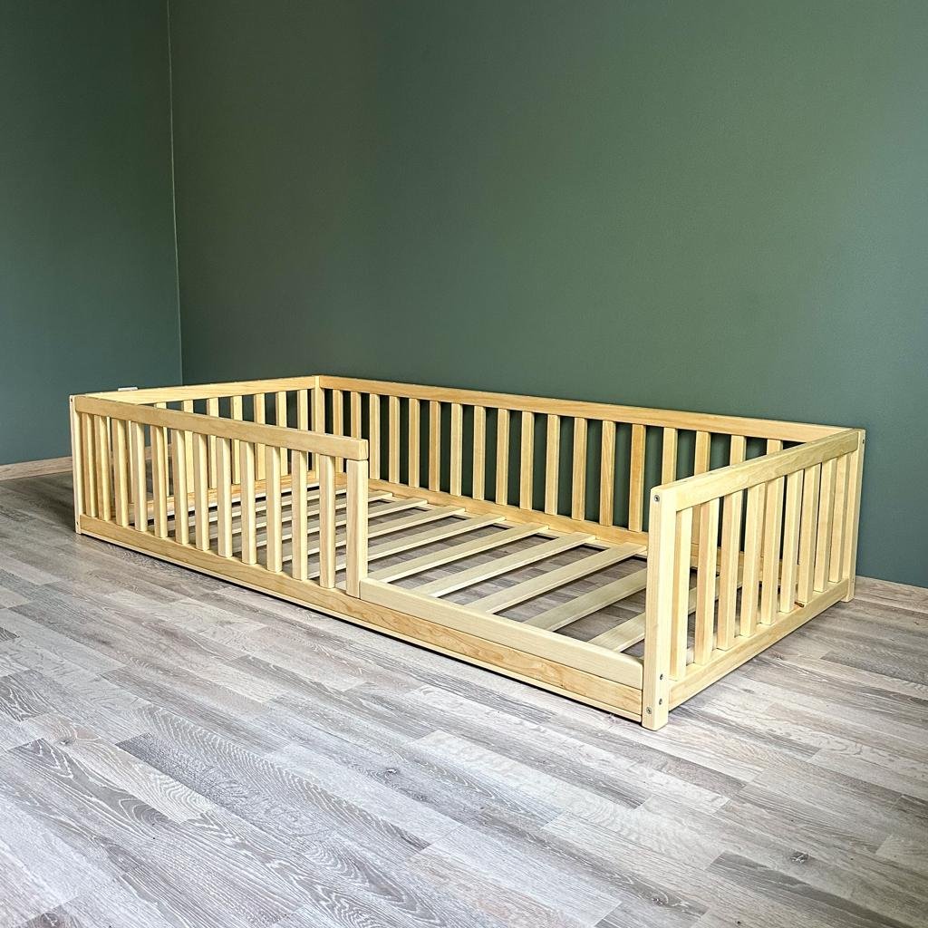 Montessori Floor Bed / Toddler Floor Bed / Montessori Bed with extended rail х image 0