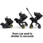 Doona Infant Car Seat & Stroller - Nitro Black - Infant - Rear-Facing 4-35 lbs - Integrated Wheels - Adjustable Handlebar image 1