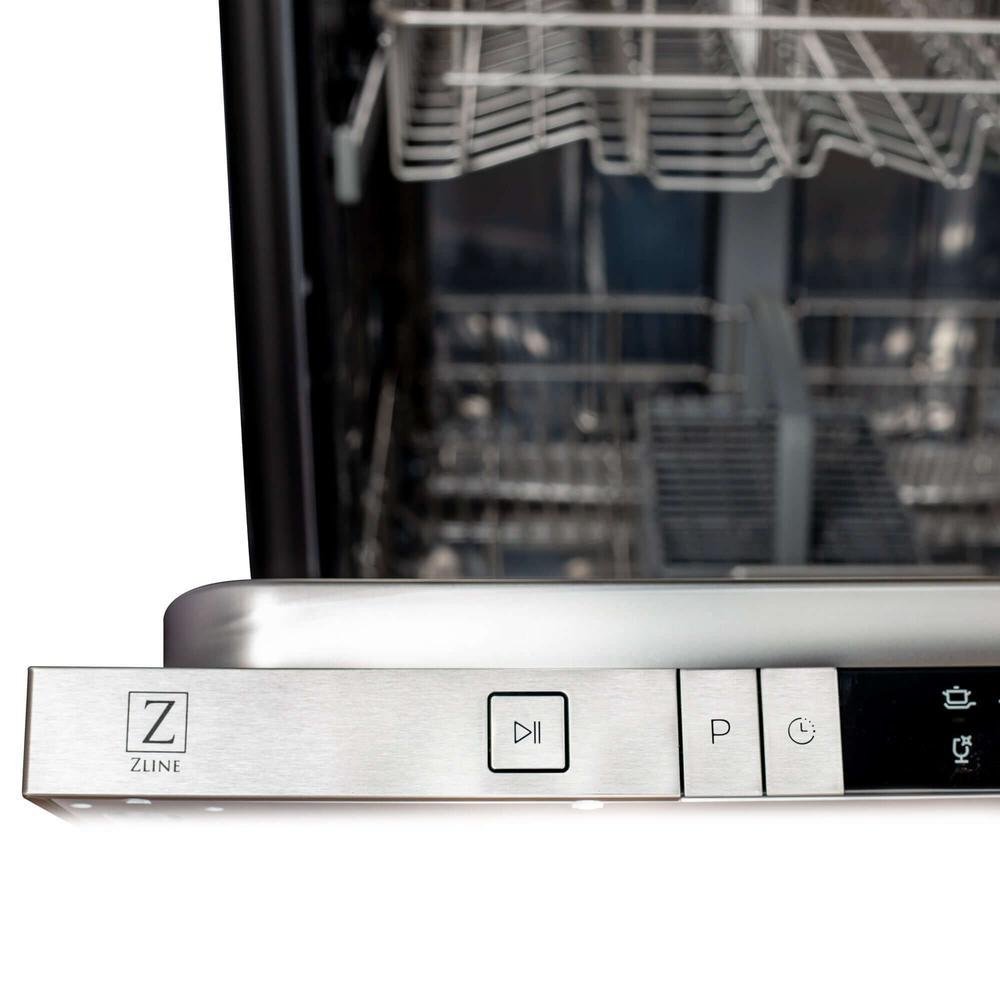 ZLINE Autograph Edition 24" Stainless Steel Handle Rack Top Touch Control Dishwasher image 2