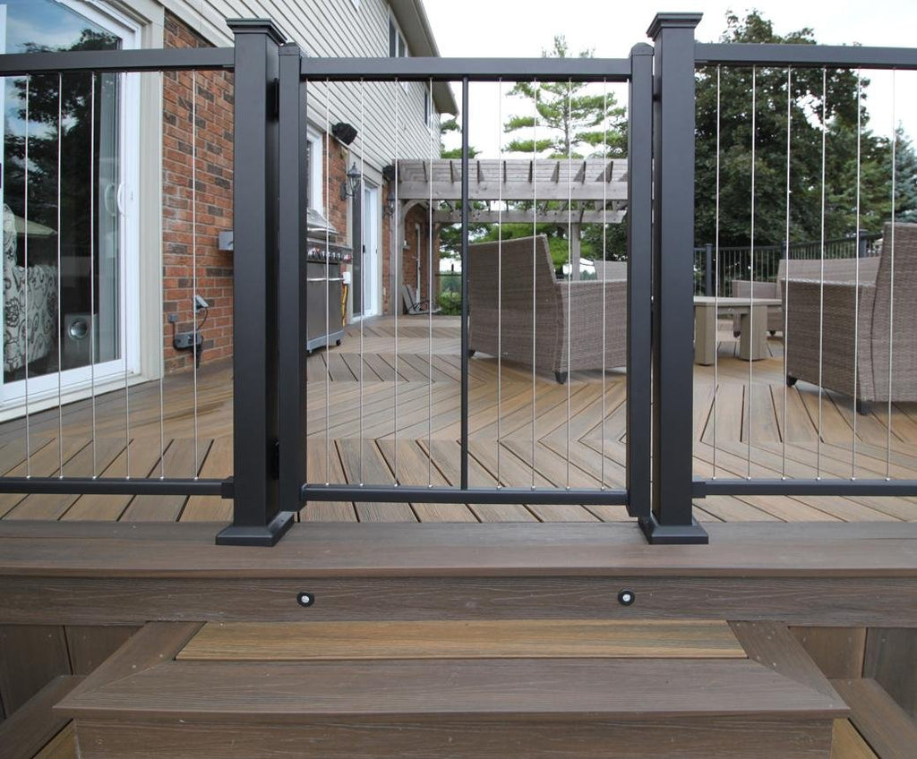 Cable Bullet, Signature Classic Gate, Flat 36" Height Width Stainless And Aluminum image 1