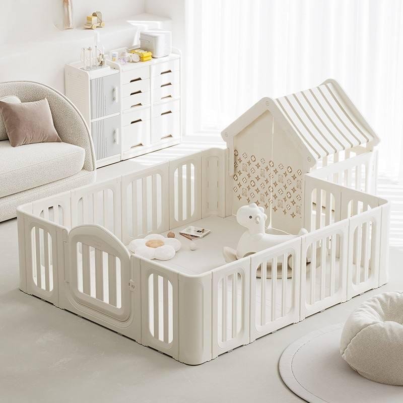 Playpen for Toddler and Babies Pure Era Playpen with 1.6in Thick Mat image 1