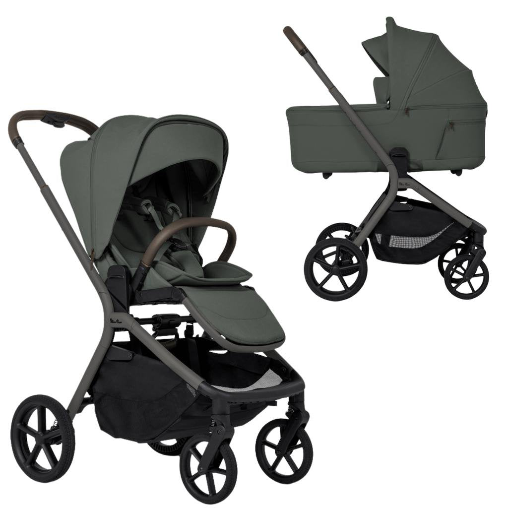 Silver Cross Breez Compact Stroller + Folding Bassinet Bundle image 0